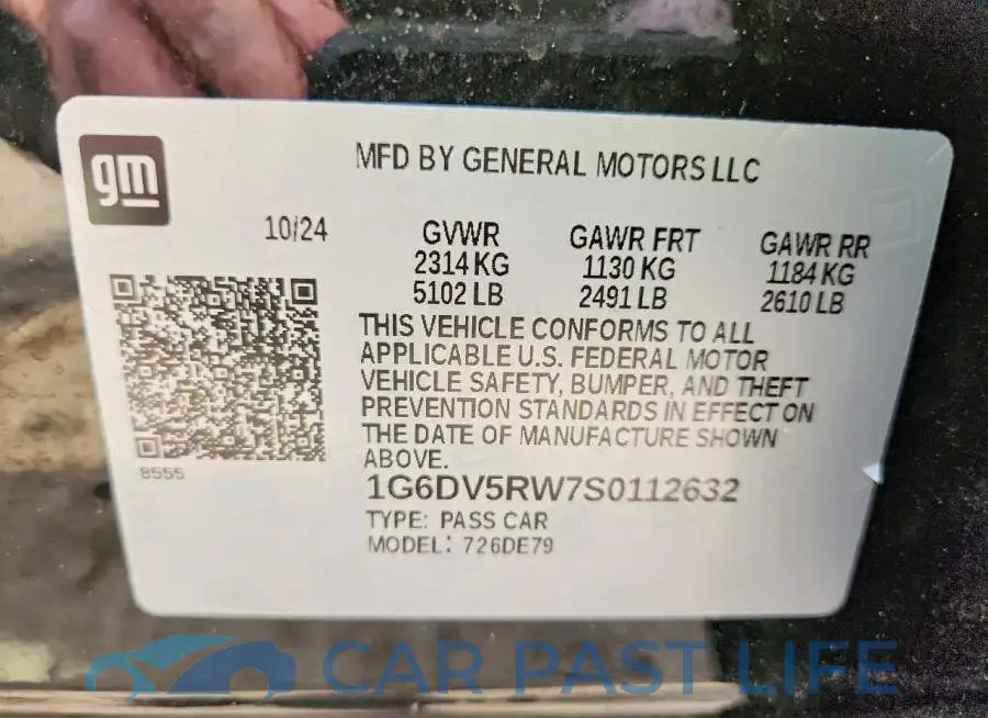 1G6DV5RW7S0112632# 12