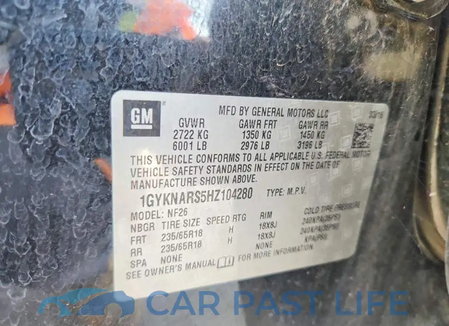 1GYKNARS5HZ104280# 13