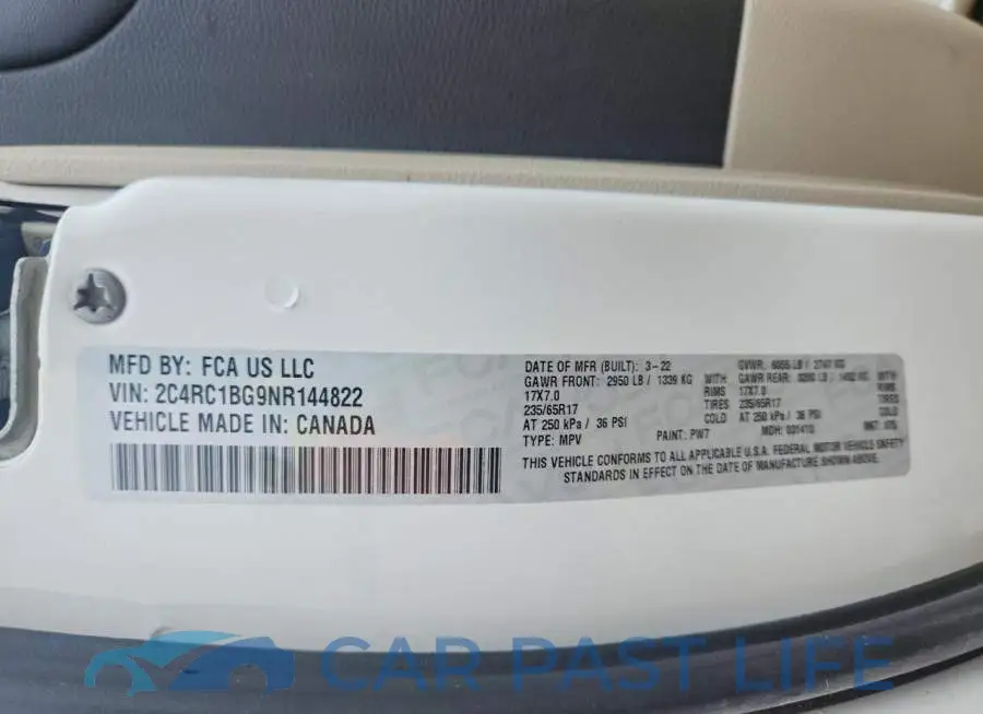 2C4RC1BG9NR144822# 13