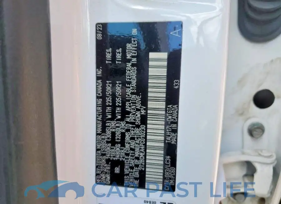 2T2BCMEA4PC010230# 13