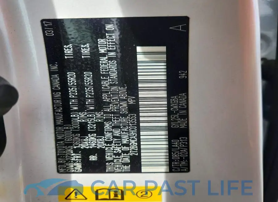 2T2BGMCA9HC013553# 12