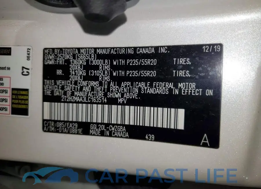 2T2HZMAA3LC163514# 14