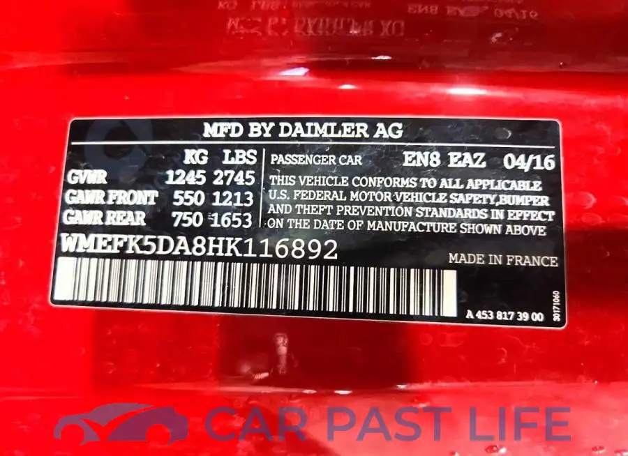 WMEFK5DA8HK116892# 13