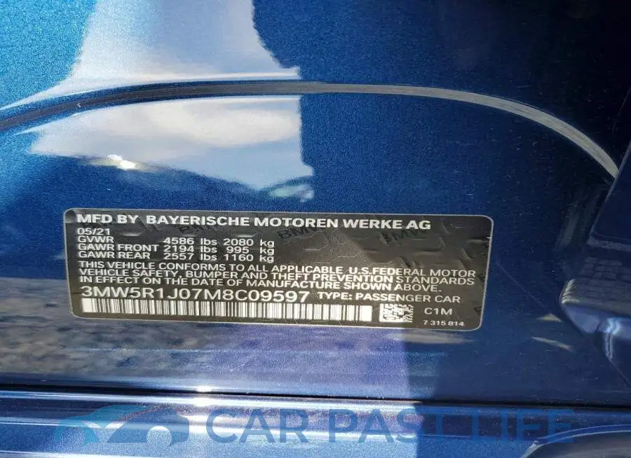 3MW5R1J07M8C09597# 13