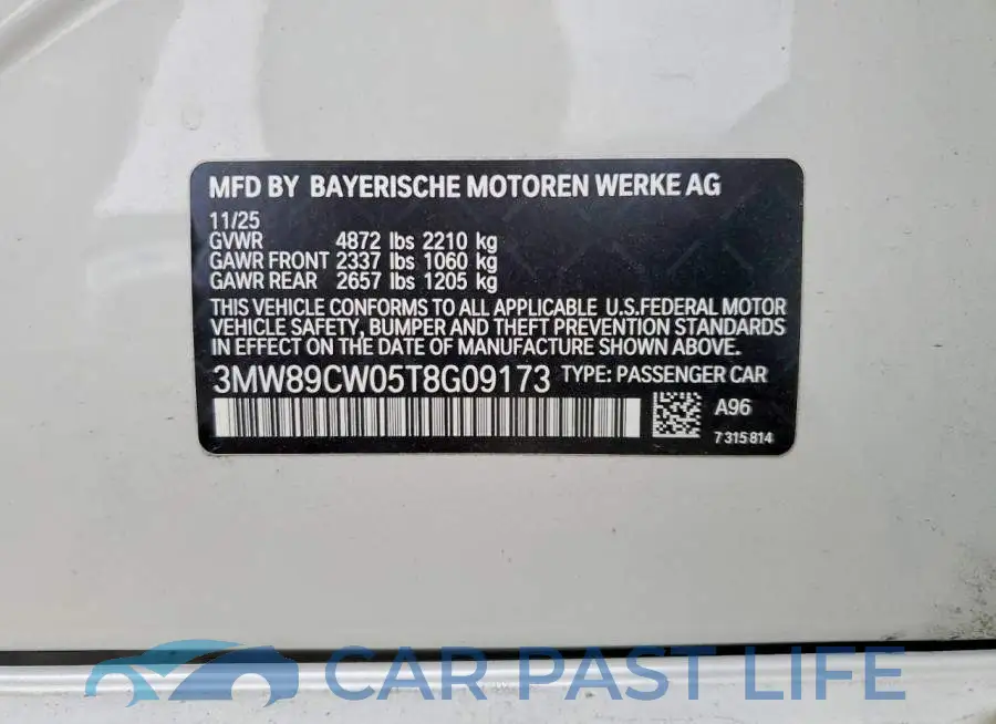 3MW89CW05T8G09173# 12