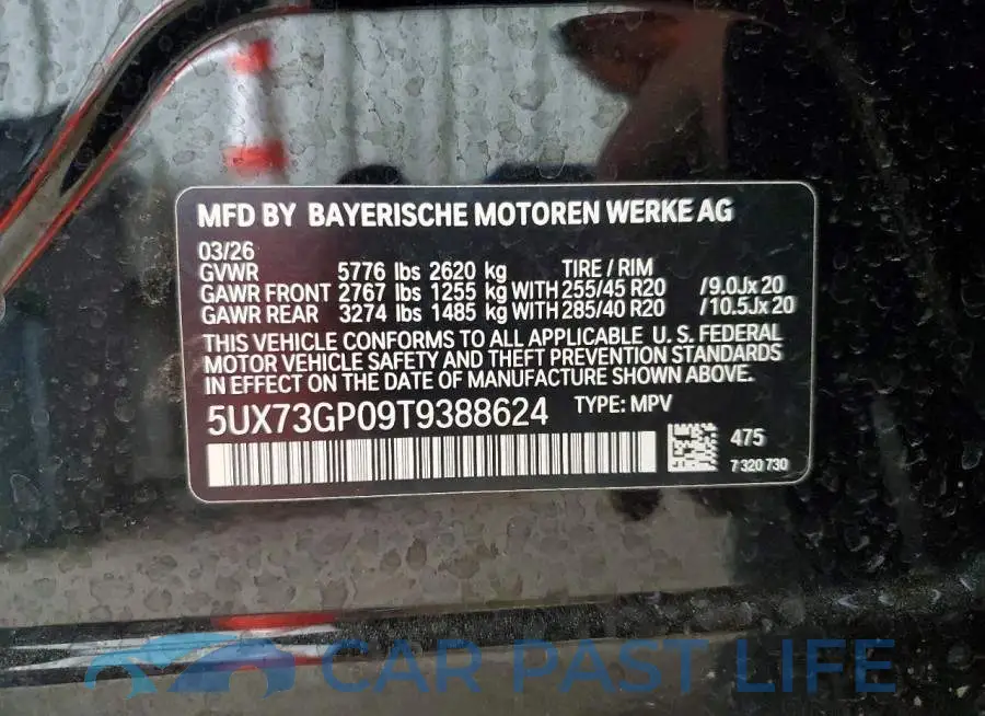 5UX73GP09T9388624# 14