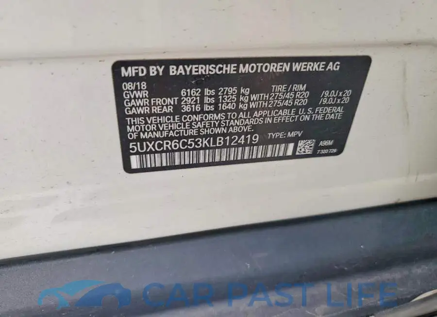 5UXCR6C53KLB12419# 13