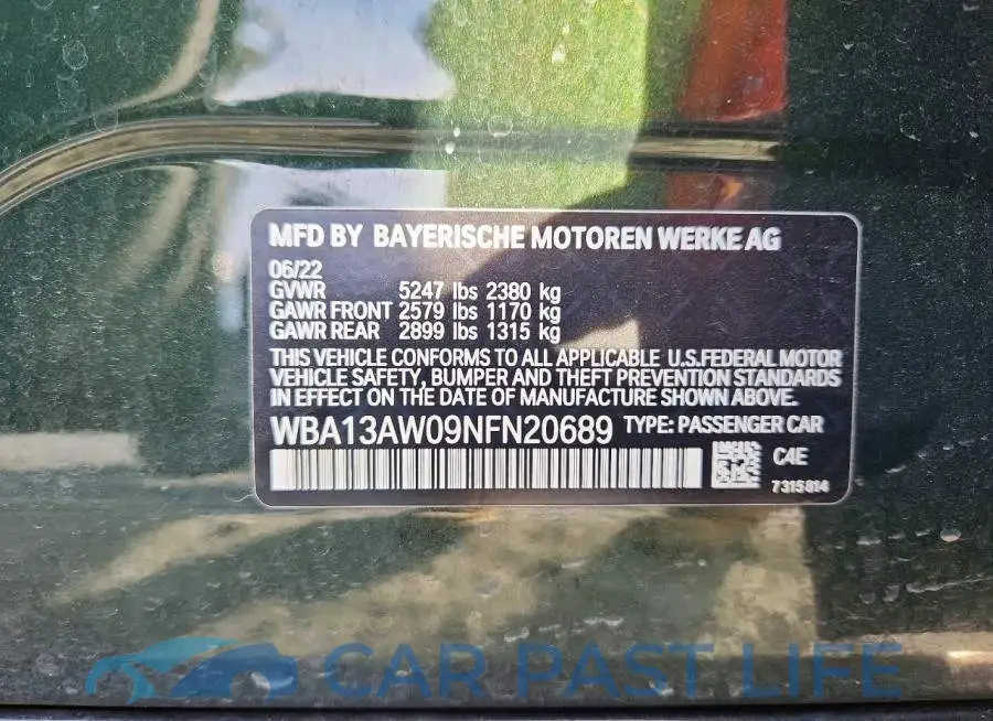 WBA13AW09NFN20689# 12