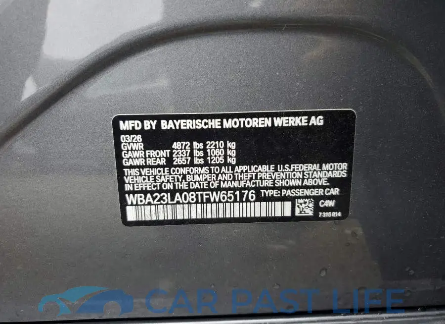 WBA23LA08TFW65176# 12