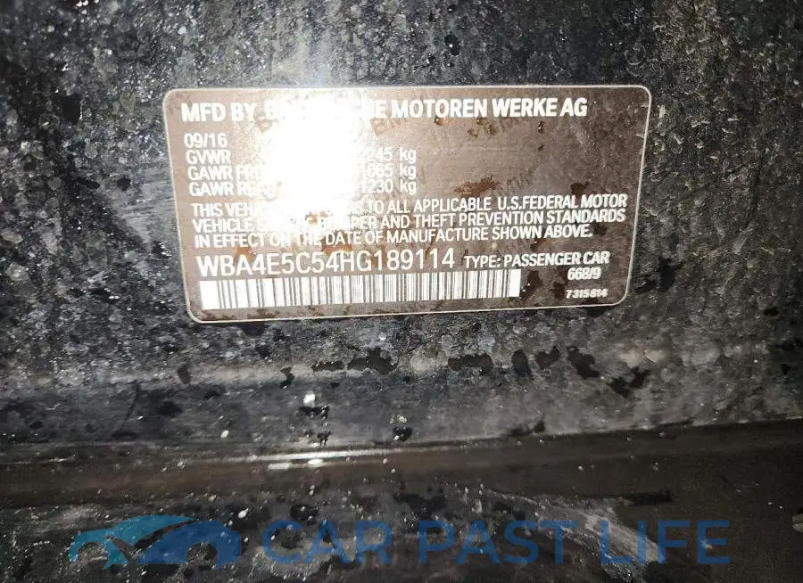 WBA4E5C54HG189114# 12