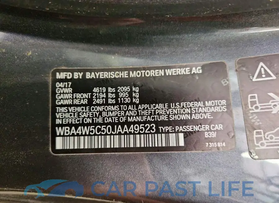 WBA4W5C50JAA49523# 13