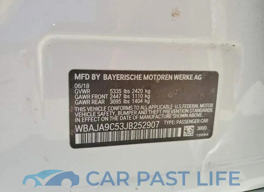 WBAJA9C53JB252907# 13