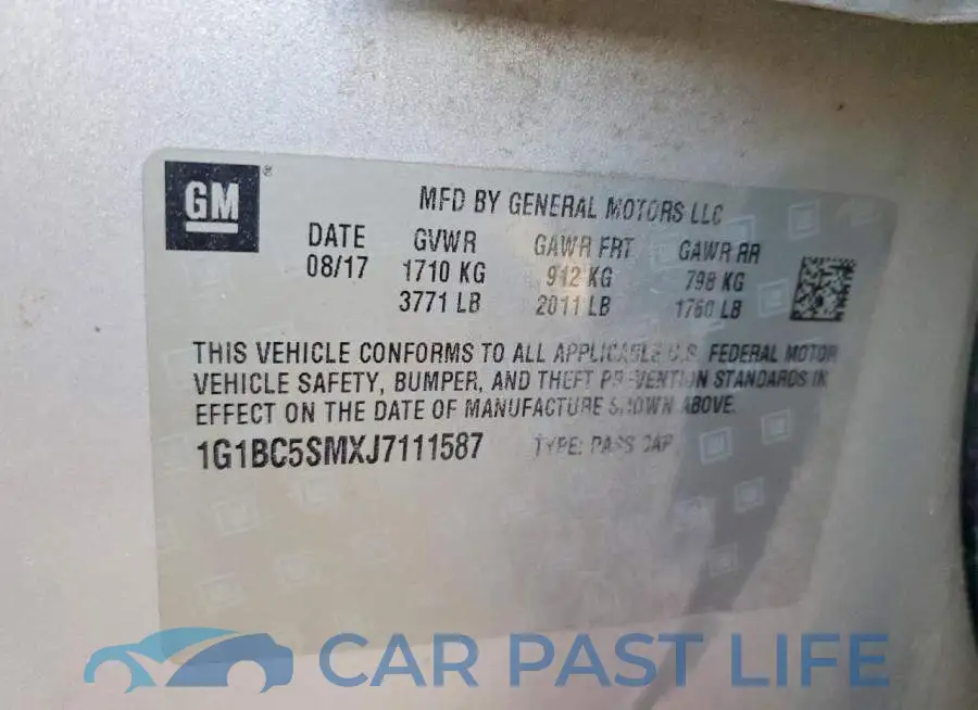 1G1BC5SMXJ7111587# 12