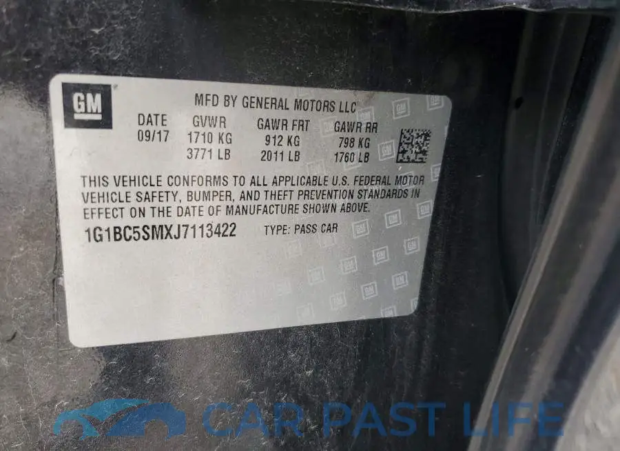 1G1BC5SMXJ7113422# 12