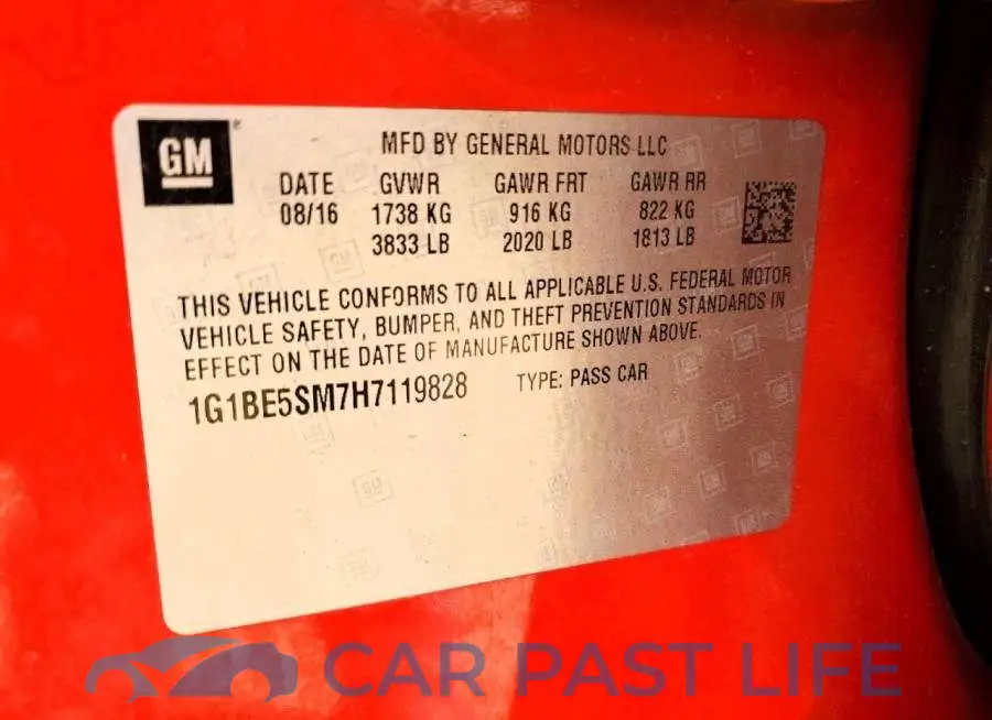 1G1BE5SM7H7119828# 13