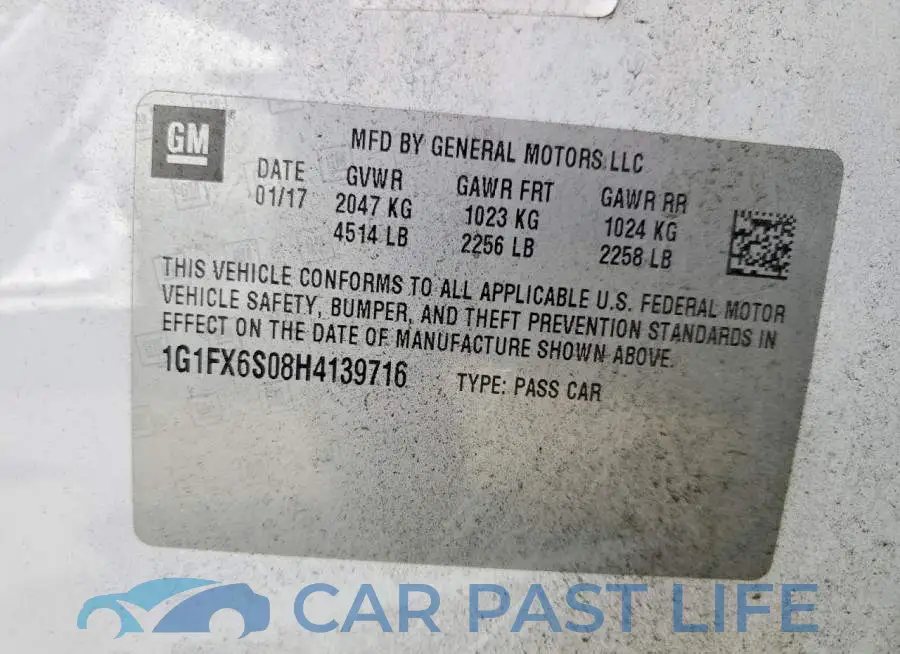 1G1FX6S08H4139716# 12
