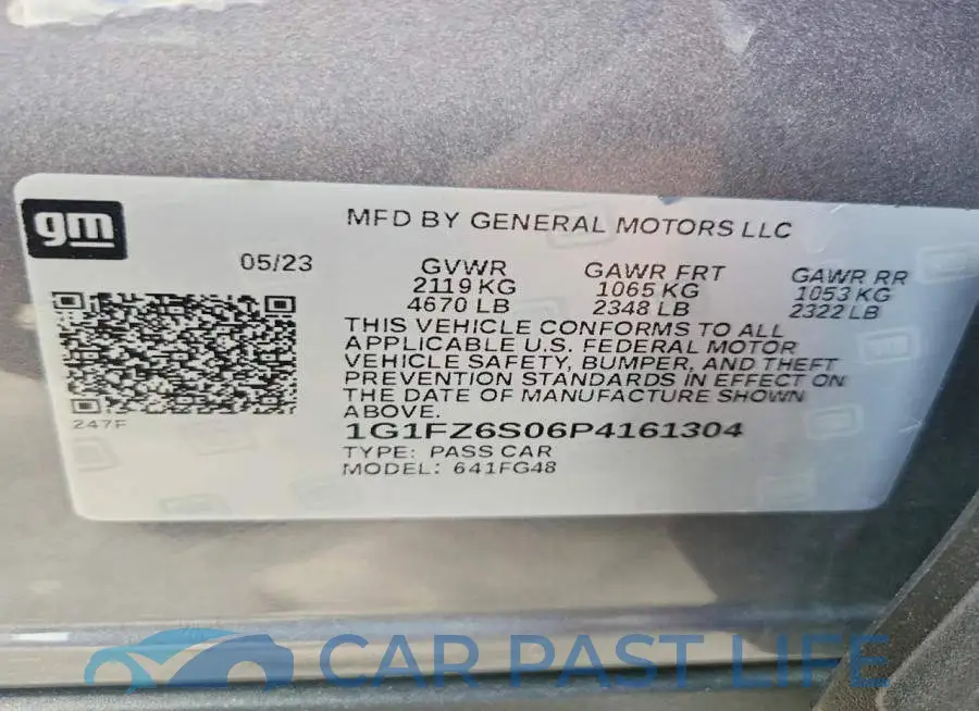 1G1FZ6S06P4161304# 13