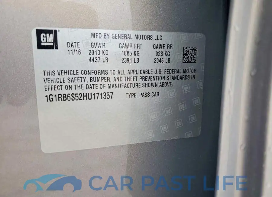 1G1RB6S52HU171357# 12