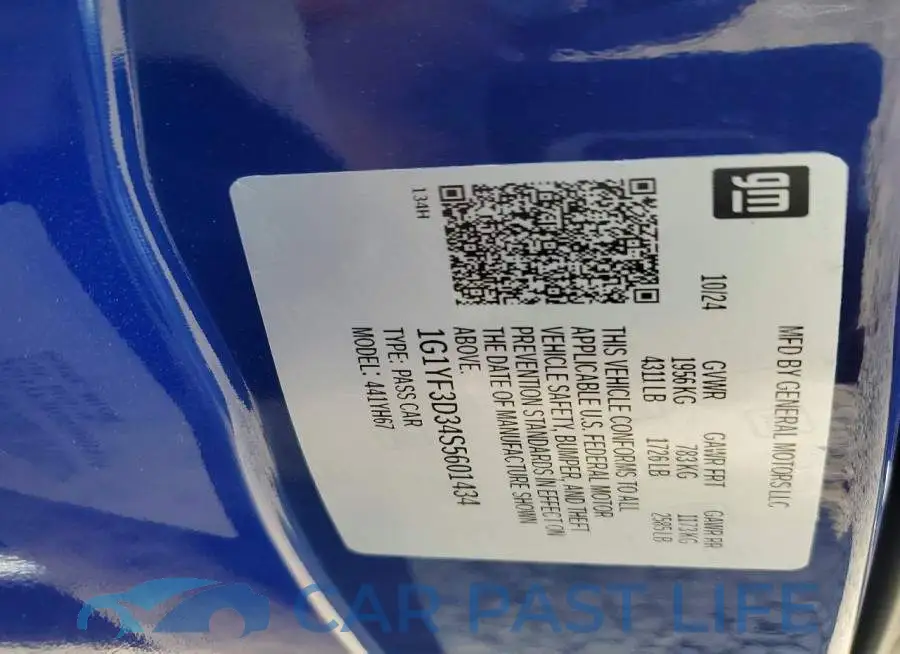 1G1YF3D34S5601434# 12