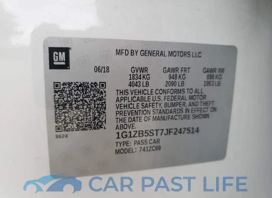 1G1ZB5ST7JF247514# 12