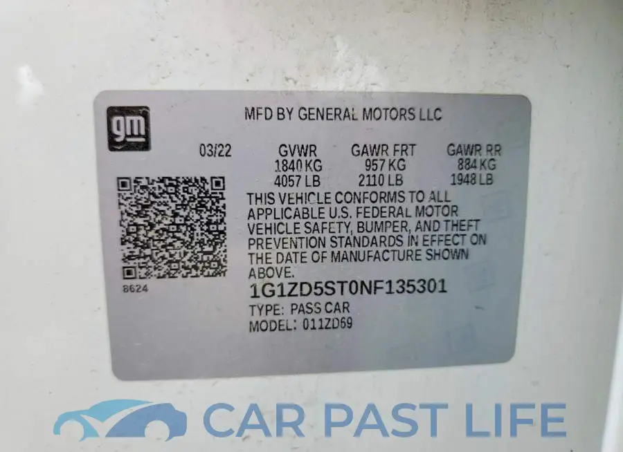 1G1ZD5ST0NF135301# 12