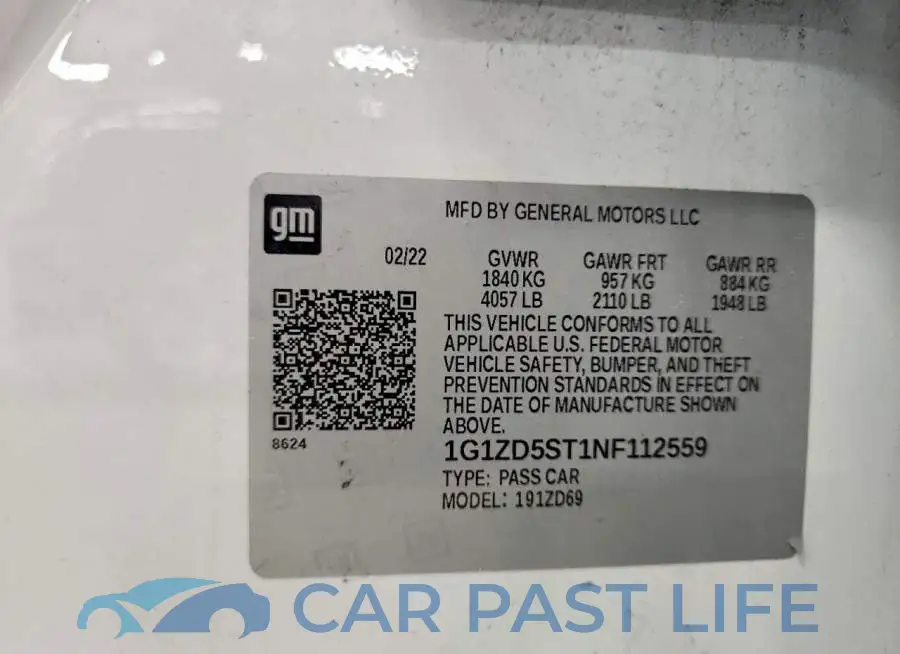 1G1ZD5ST1NF112559# 12