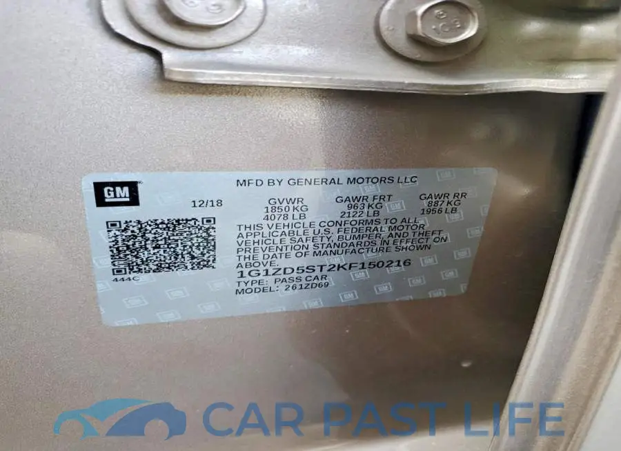 1G1ZD5ST2KF150216# 13