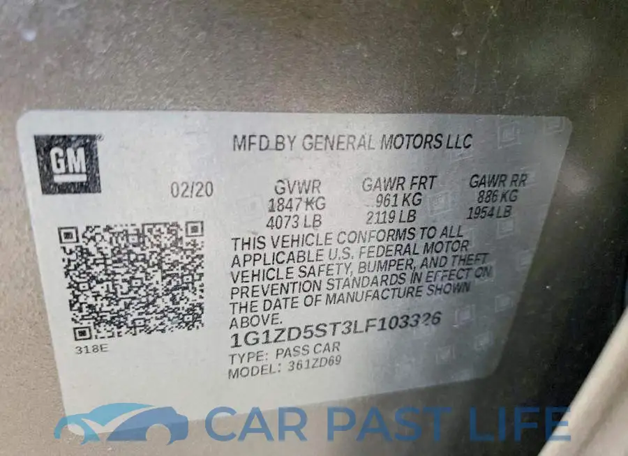 1G1ZD5ST3LF103326# 13