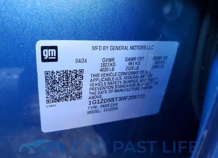 1G1ZD5ST3RF205721# 12