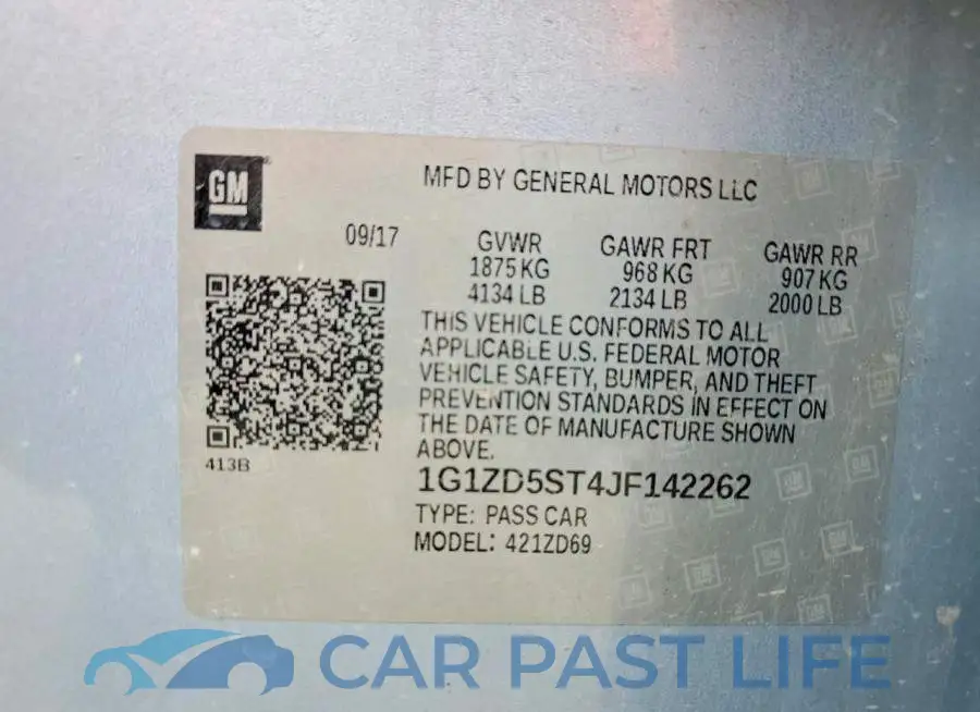 1G1ZD5ST4JF142262# 12
