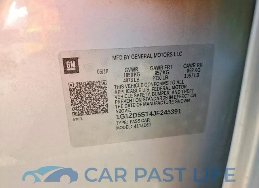 1G1ZD5ST4JF245391# 12
