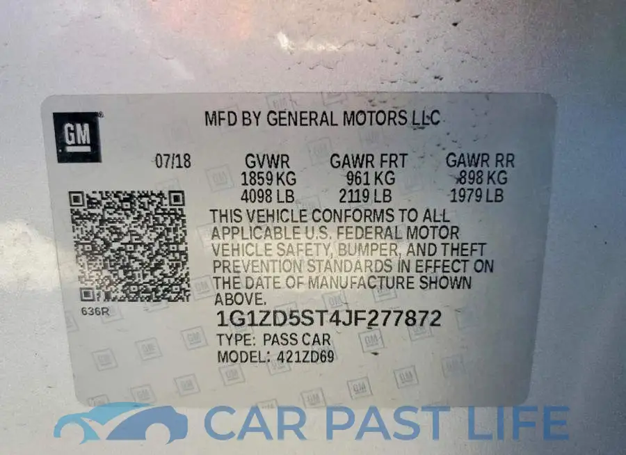 1G1ZD5ST4JF277872# 12