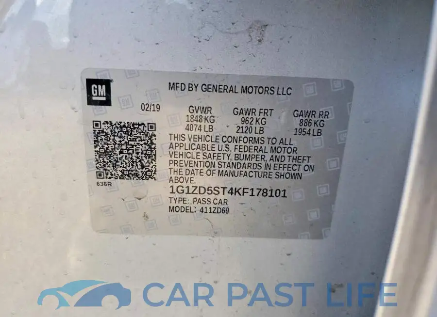 1G1ZD5ST4KF178101# 12