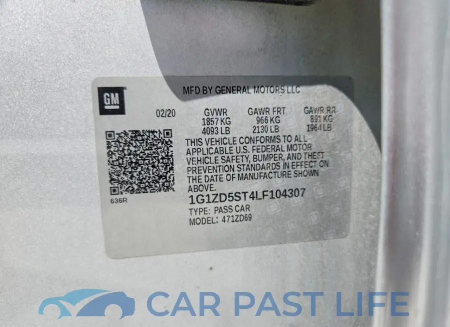 1G1ZD5ST4LF104307# 13
