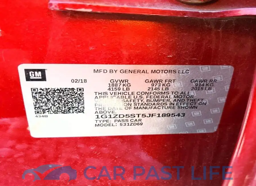 1G1ZD5ST5JF189543# 12