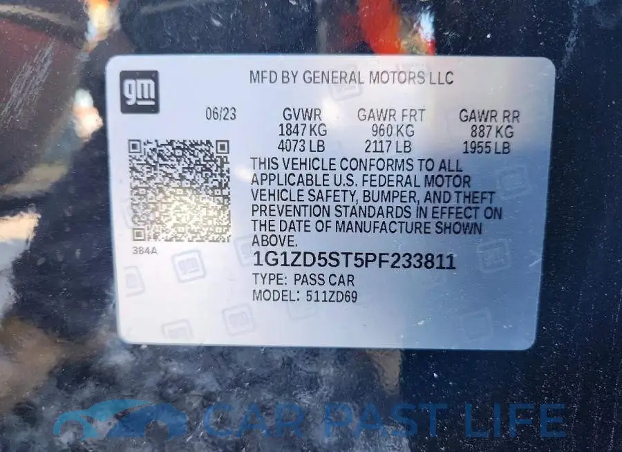 1G1ZD5ST5PF233811# 12