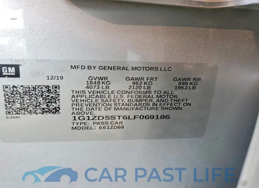 1G1ZD5ST6LF069186# 12