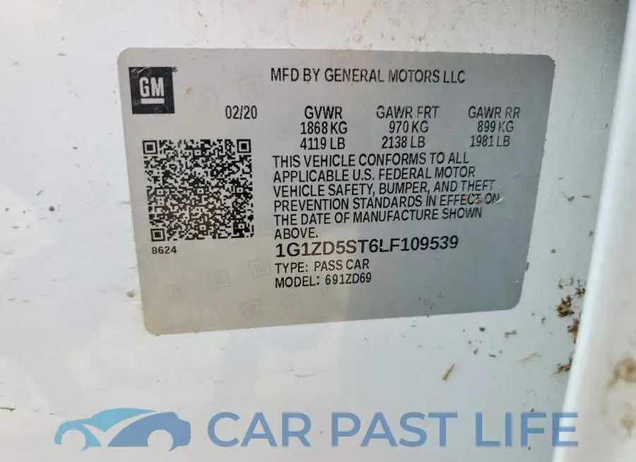 1G1ZD5ST6LF109539# 12