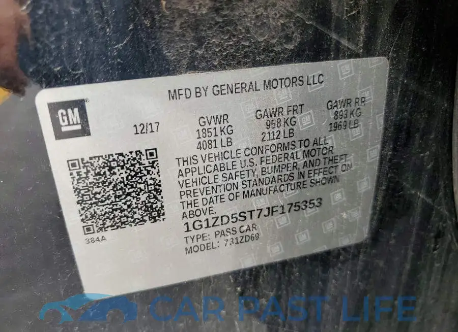 1G1ZD5ST7JF175353# 12