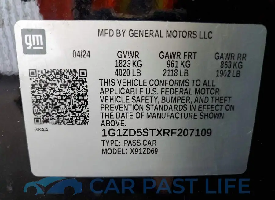 1G1ZD5STXRF207109# 12
