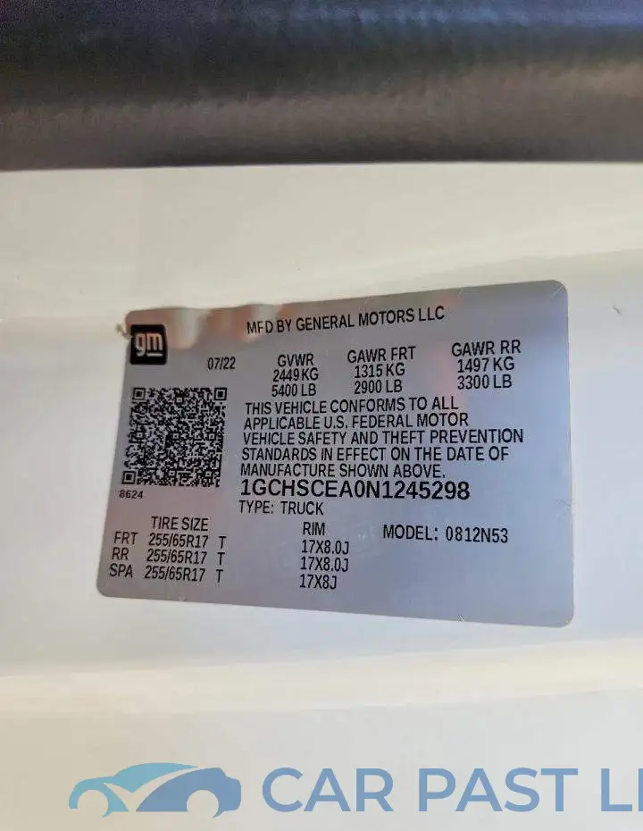 1GCHSCEA0N1245298# 12