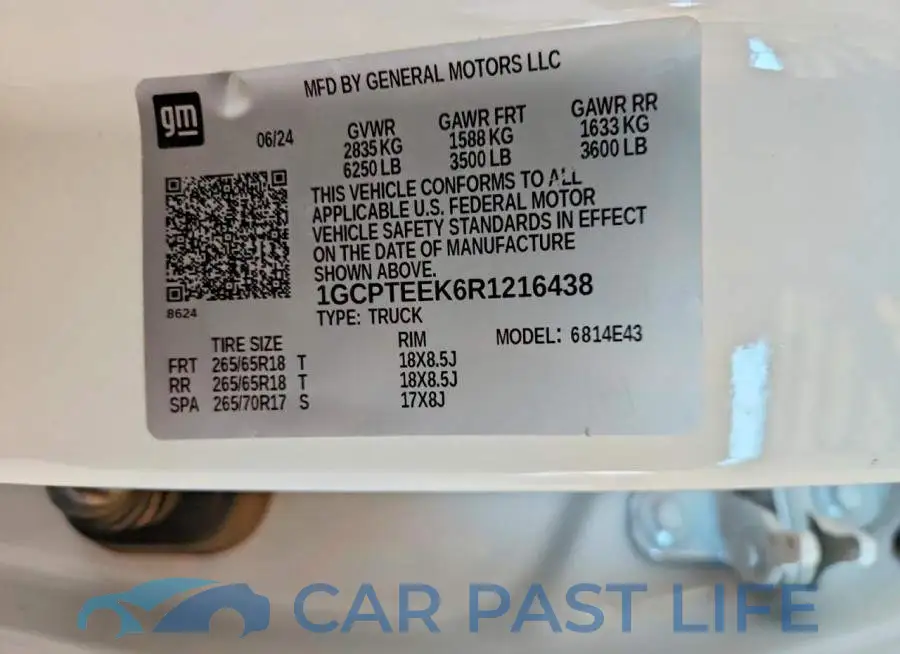 1GCPTEEK6R1216438# 12