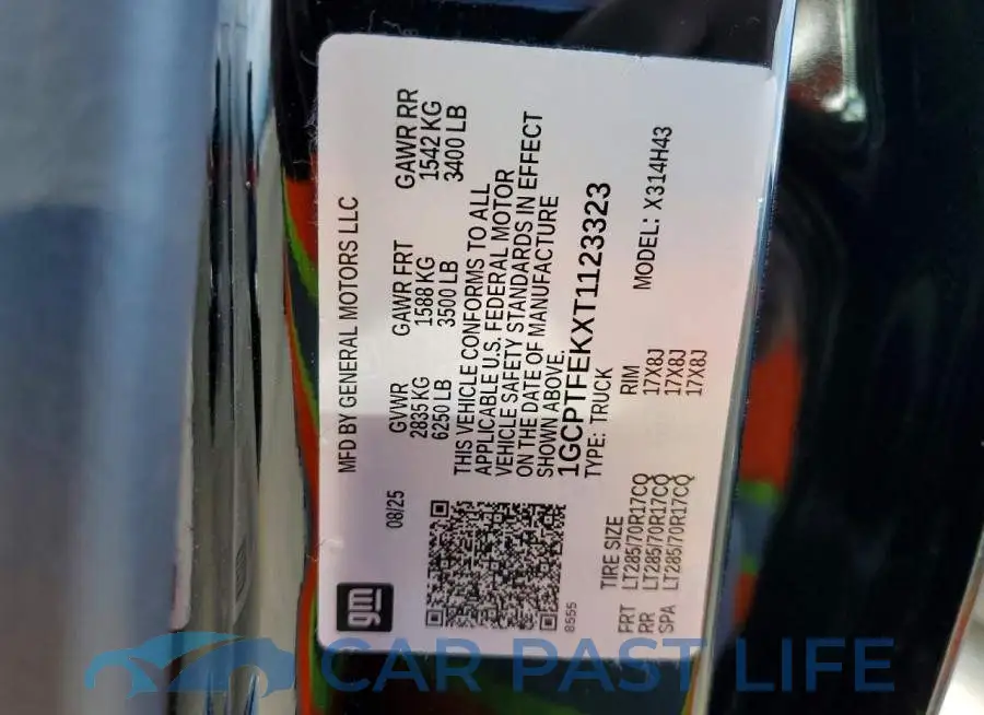 1GCPTFEKXT1123323# 12