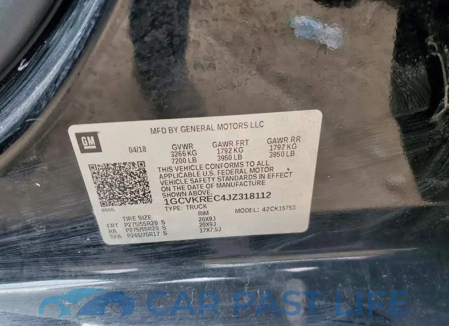 1GCVKREC4JZ318112# 12