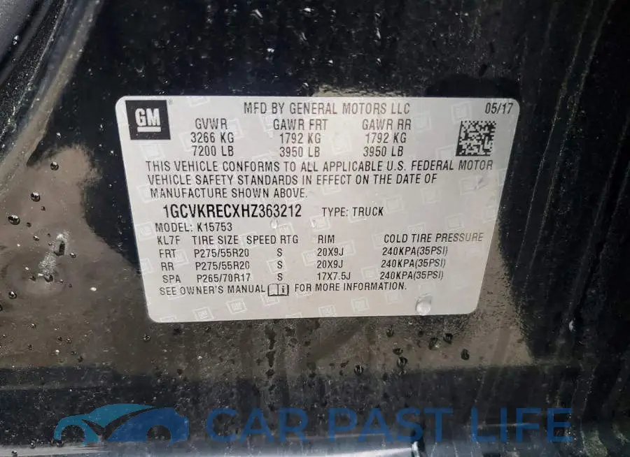 1GCVKRECXHZ363212# 12