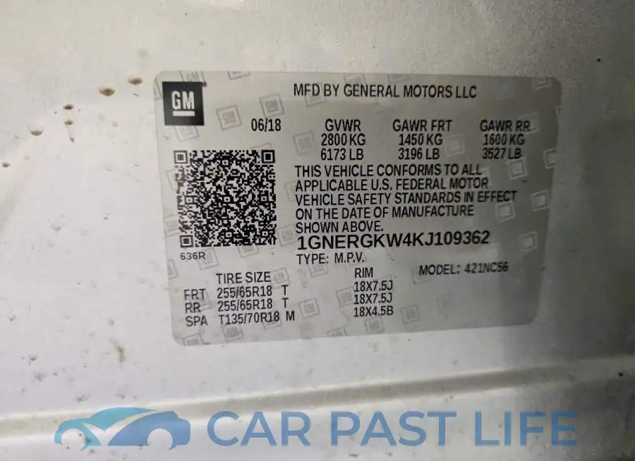 1GNERGKW4KJ109362# 13