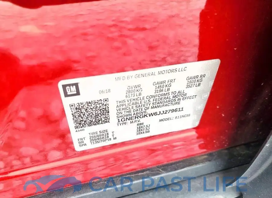 1GNERGKW6JJ279611# 13