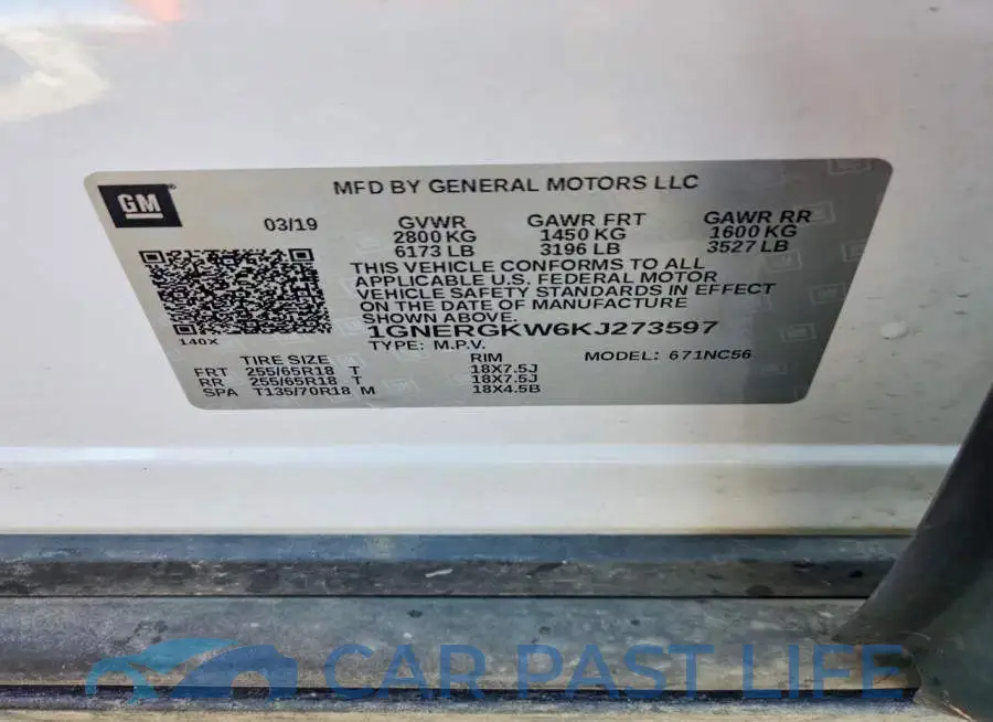 1GNERGKW6KJ273597# 13