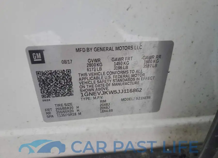 1GNEVJKW5JJ116862# 13