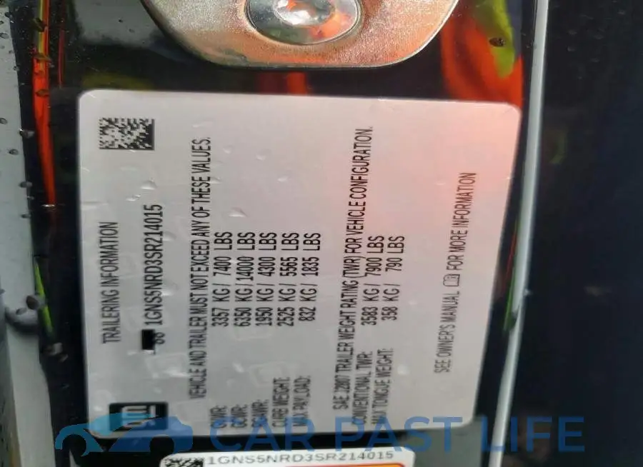 1GNS5NRD3SR214015# 13
